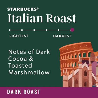 Ground Coffee, Dark Roast Coffee, Italian Roast, 100% Arabica, 1 Bag (18 Oz)