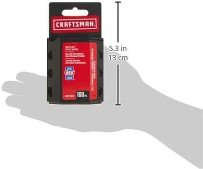 Utility Knife Blades, 100 Pack, for Drywall, Leather, Rubber and More (CMHT11921A)