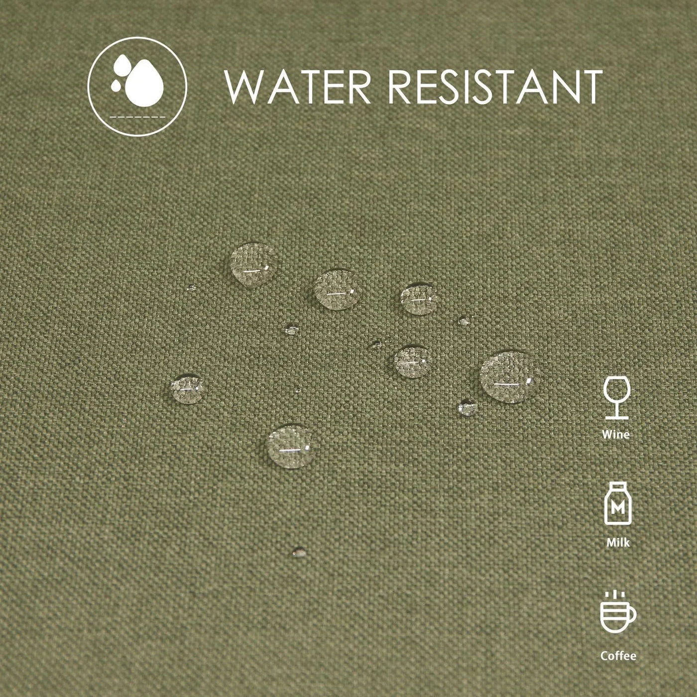 Table Cloth – Waterproof, Wrinkle Resistant & Washable Rectangle Tablecloth and Table Cover for Dining Room, Kitchen, Outdoor, Party & Birthday Use (Olive, 47" X 63")