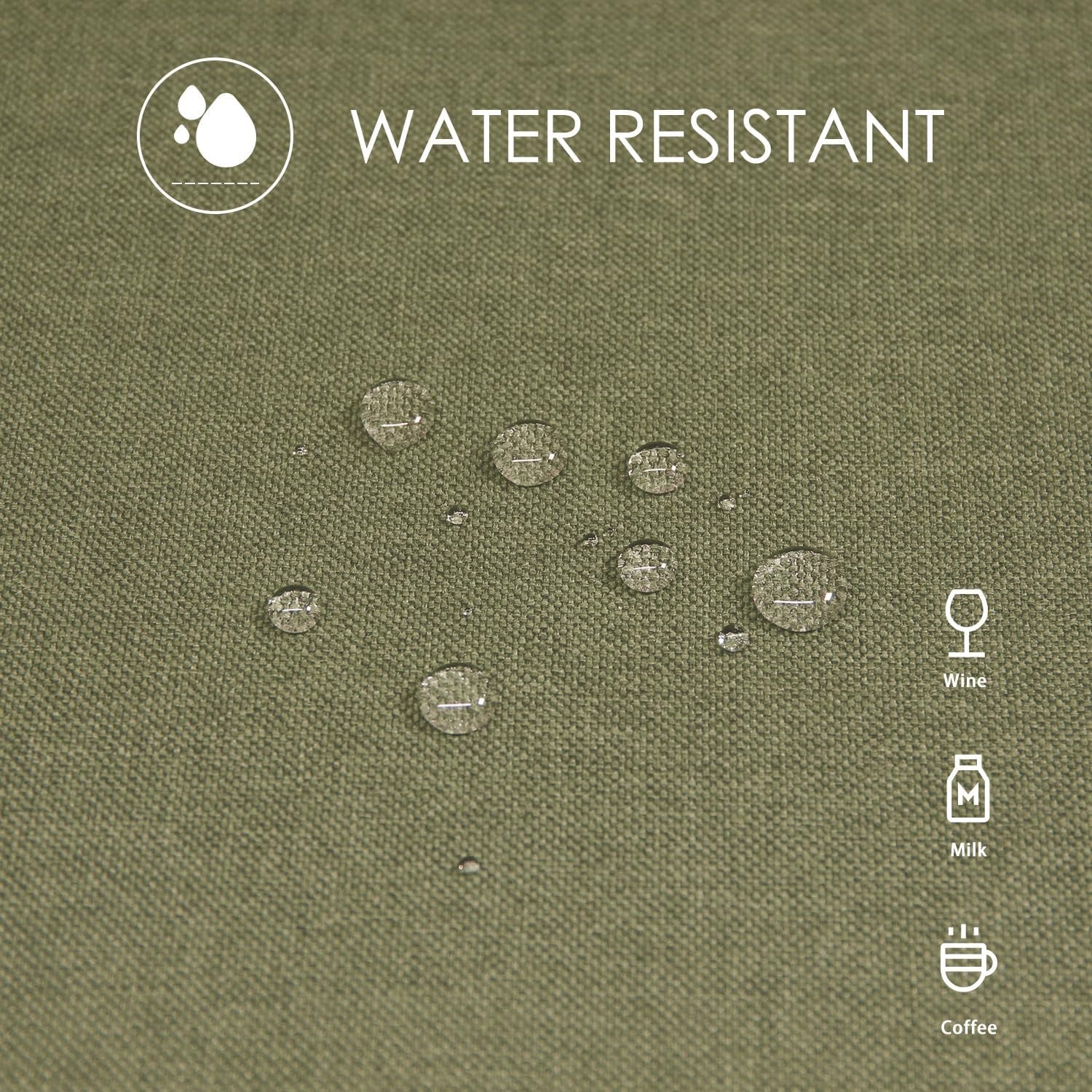 Table Cloth – Waterproof, Wrinkle Resistant & Washable Rectangle Tablecloth and Table Cover for Dining Room, Kitchen, Outdoor, Party & Birthday Use (Olive, 47" X 63")