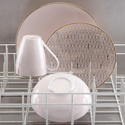 886115 Trianna Blush 12-Piece Dinnerware Set
