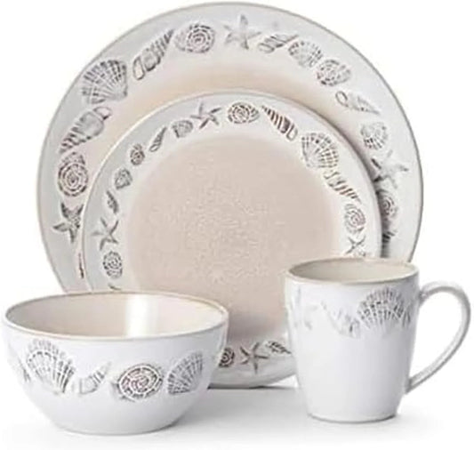 Panama 16-Piece Dinnerware Set, Beige