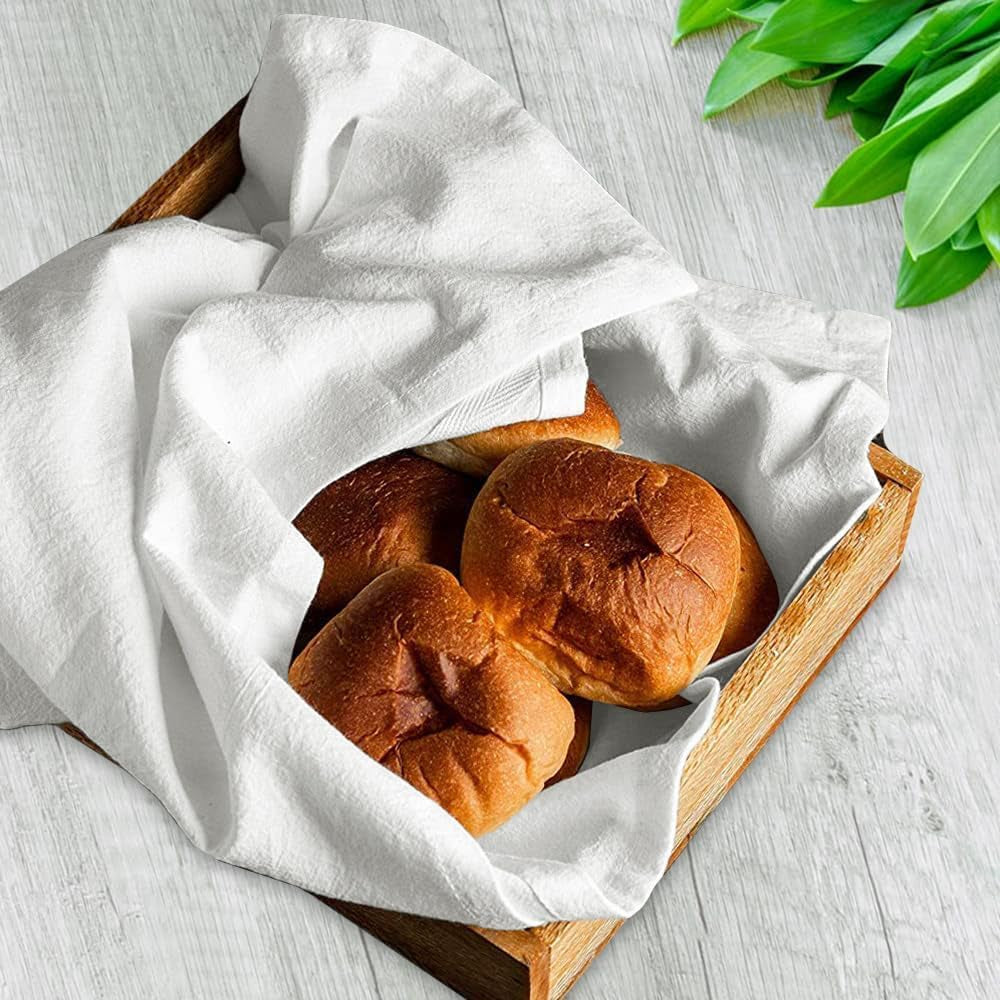 Flour Sack Towels Pack of 15-28X28 Inches - 100% Cotton, Highly Absorbent Dish Towels for Drying Dishes, Durable Tea Towels for Kitchen, Multipurpose Kitchen Towels
