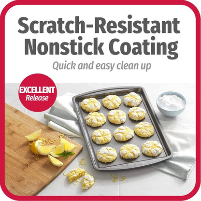 Everyday Nonstick Carbon Steel 13” X 9” Baking Sheet Set, 3 Pack – Standard-Sized Carbon Steel Cooking Pans, Bakeware Set, Cookie Sheets for Baking, Oven Pan Set