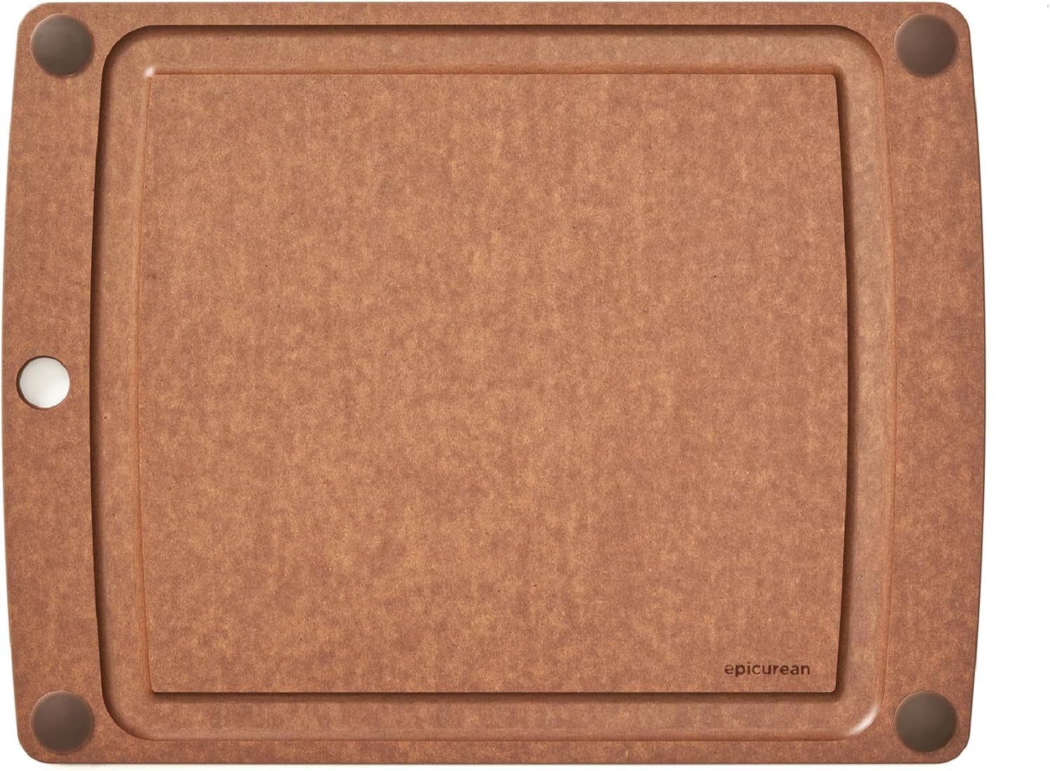 All-In-One 14.5" × 11.25" Cutting Board, Nutmeg