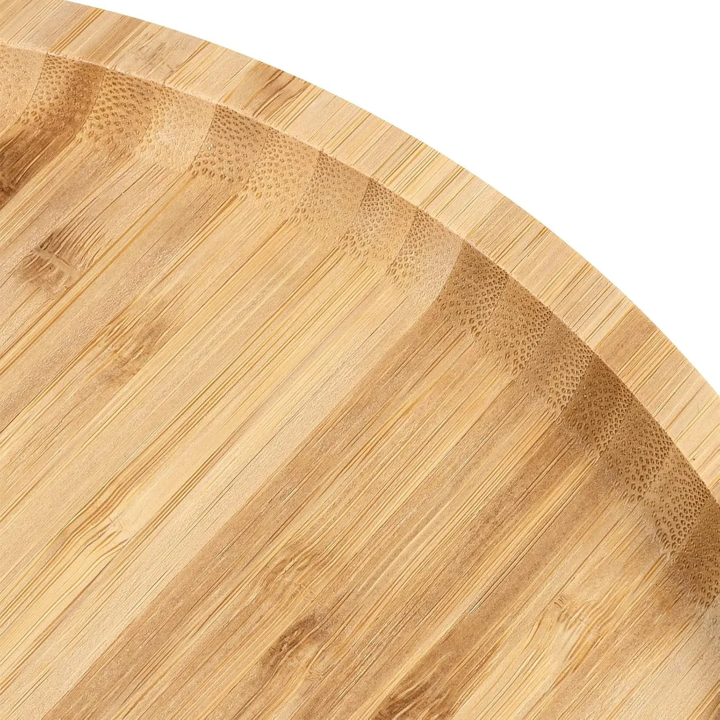 3 Pack 10 Inch Bamboo round Platter, Fine Polished round Wood Plates Bamboo Serving Tray for Holding Fruit, Bread, Cheese, Nut, Coffee, Tea, Plant Saucer