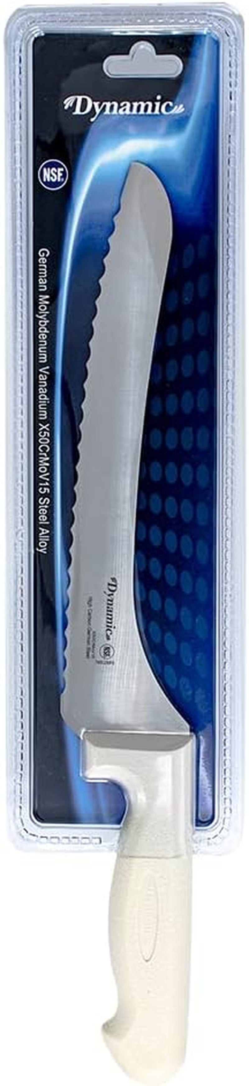 Pro-Grip, Santoprene, Softgrip, 9" Bread, Offset Knife, White, Large