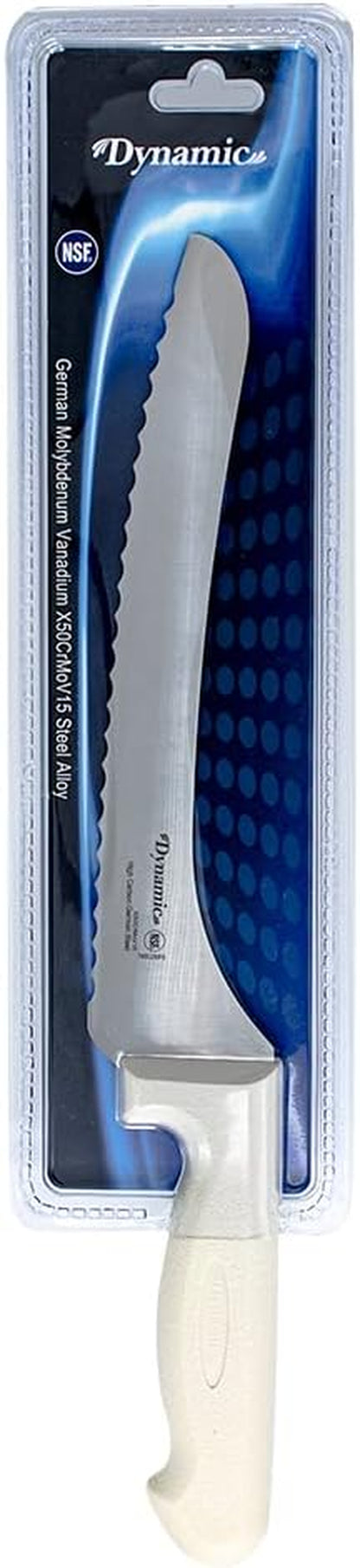 Pro-Grip, Santoprene, Softgrip, 9" Bread, Offset Knife, White, Large