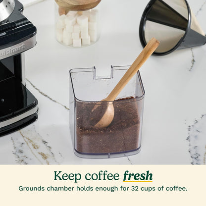 Coffee Grinder, Electric One-Touch Automatic Burr Coffee Grinder with 18-Position Grind Selector, Cup Size Selector for 4 – 18 Cups, DBM-8P1, Black Stainless