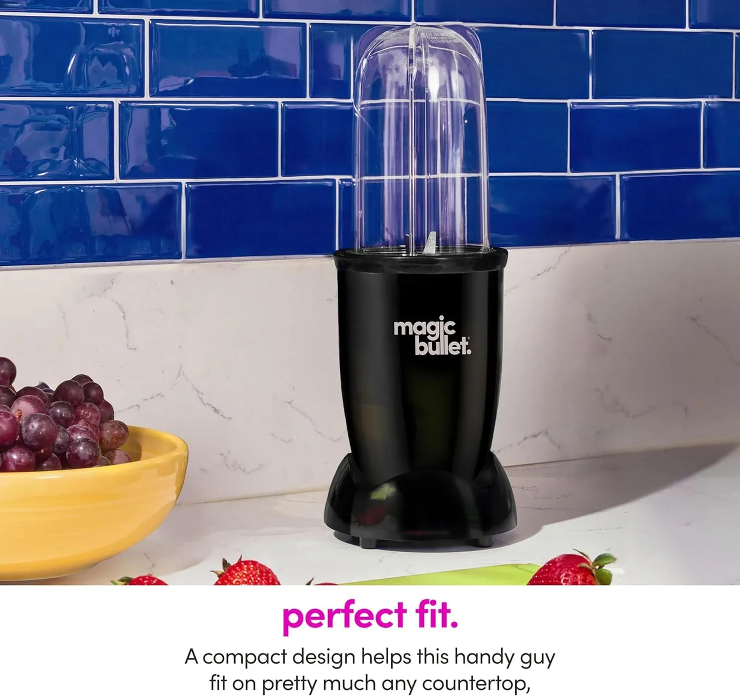 Blender Set, 7-Piece Set, 250W Blender and Food Processor, 2 Blending Cups, Cross Blade, Compact Design, Smoothies, Sauces, Silver, MBR-0701AK