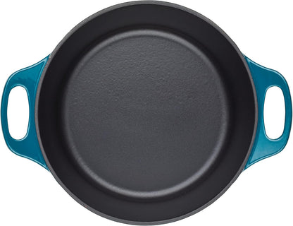 Enameled Cast Iron Dutch Oven/Casserole Pot with Lid, 5 Quart, Teal