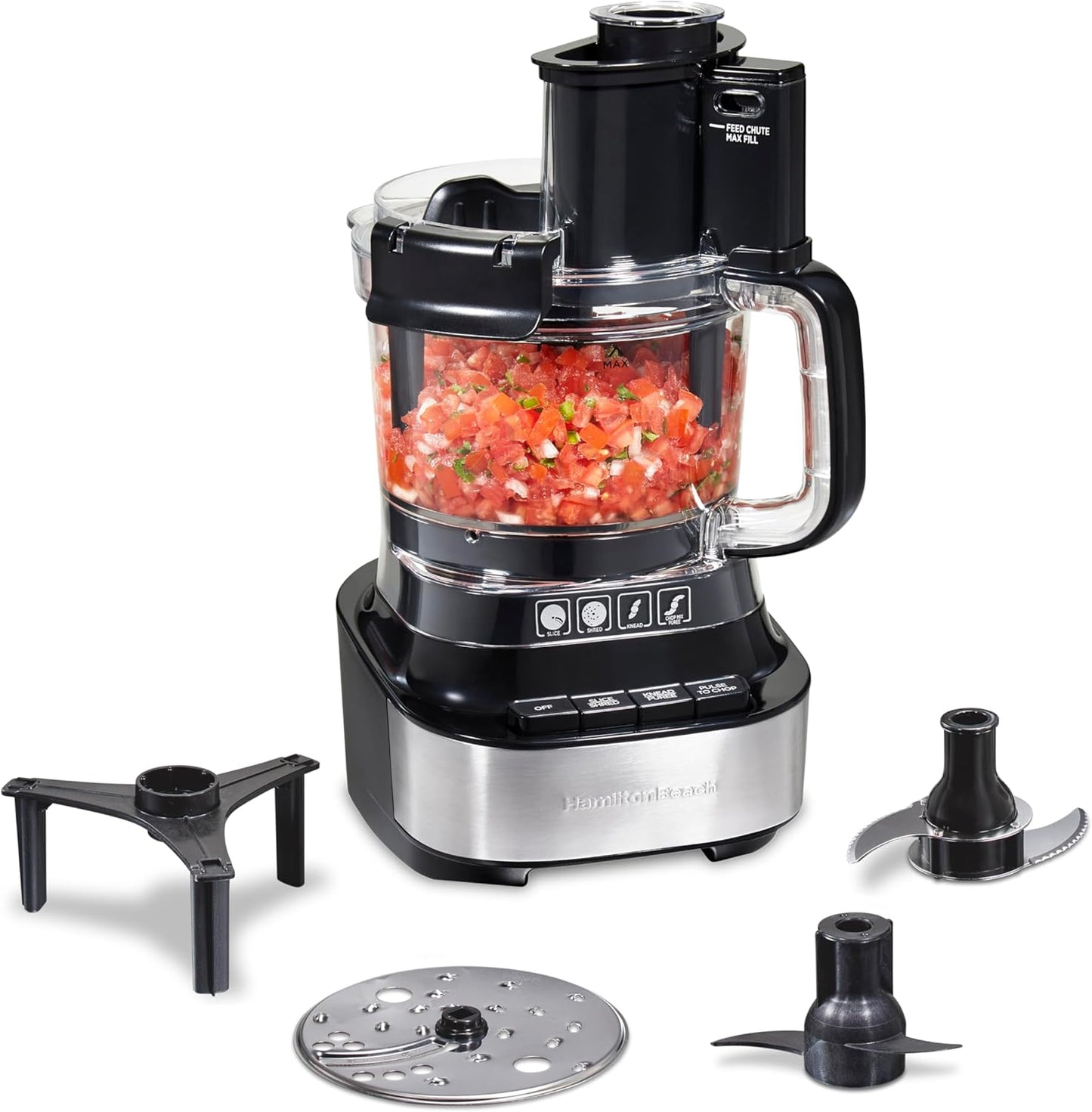 Stack & Snap Food Processor with Bowl Scraper, 10 Cup Capacity, Black, 70822F