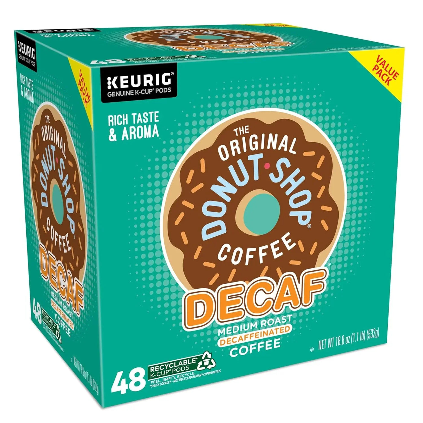 Decaf Keurig Single-Serve K-Cup Pods, Medium Roast Coffee, 48 Count