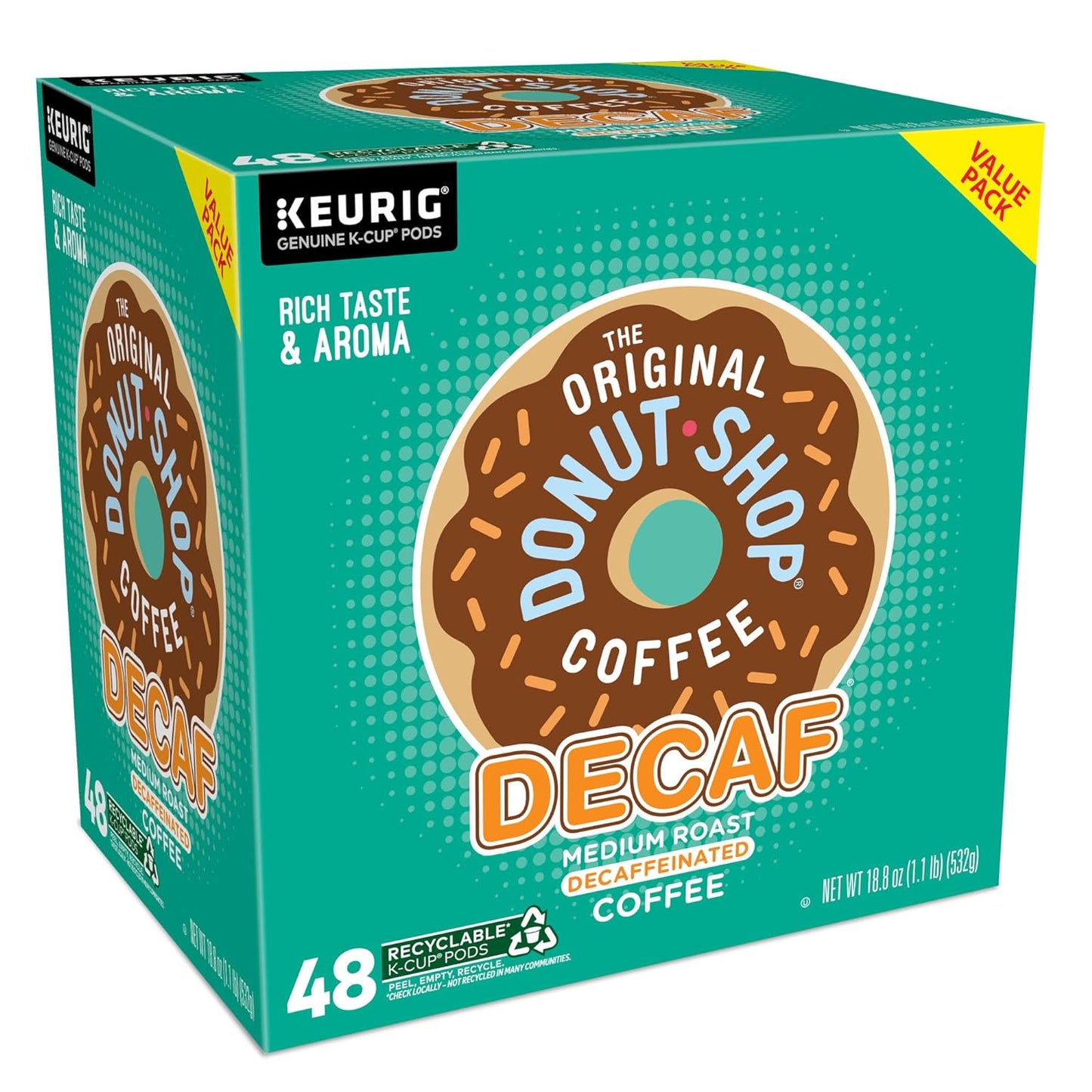 Decaf Keurig Single-Serve K-Cup Pods, Medium Roast Coffee, 48 Count