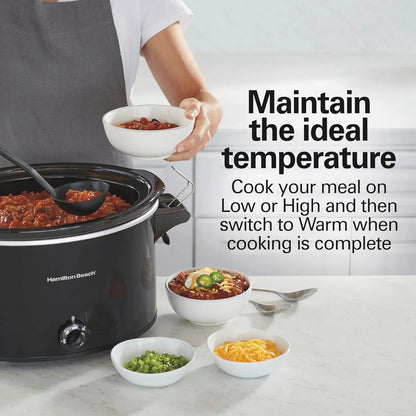 Slow Cooker, Extra Large 10 Quart, Stay or Go Portable with Lid Lock, Dishwasher Safe Crock, Black (33195)