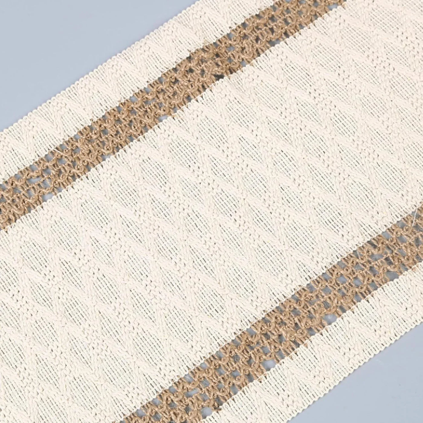 Boho Table Runner for Easter Spring Home Decor 72 Inches Long Farmhouse Macrame Easter Table Runner Cotton Linen Woven Table Runners for Summer Dining Table Decoration, Beige & Brown