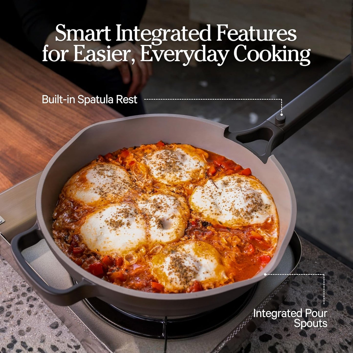 Always Pan 2.0 | 10.5" Ceramic Pan with Modular Lid, Steamer Basket & Spatula | Patented 10-In-1 Nonstick, Non-Toxic Cookware Made without PFAS | Induction & Oven-Safe up to 450°F | Steam