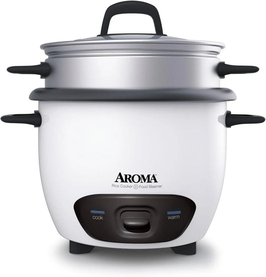 Housewares 14-Cup (Cooked) (7-Cup UNCOOKED) Pot Style Rice Cooker and Food Steamer (Arc-747-1Ng),White