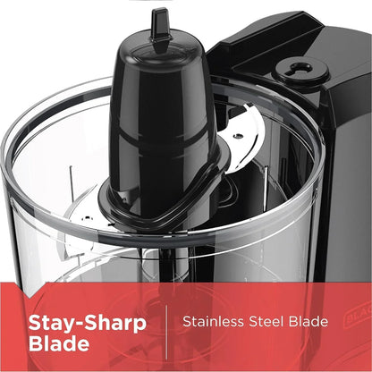 Stay-sharp stainless steel blade in food processor for efficient chopping and blending