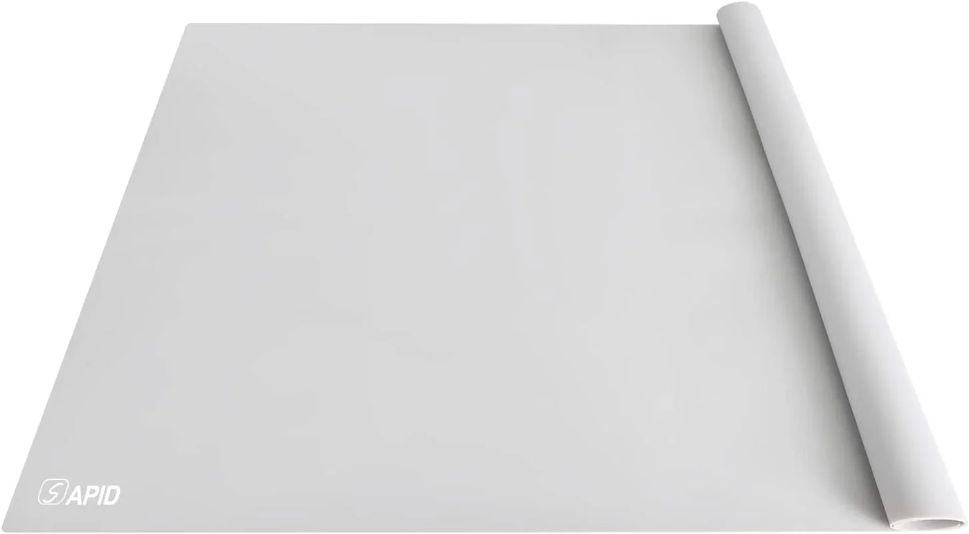 Extra Large Silicone Mat 36" X 24" Place Mats, Heat Resistant Mat for Kitchen Countertop Protector, Thick Placemats Washable Silicone Mats for Kitchen Counter Mat Dining Table Mat, Grey,