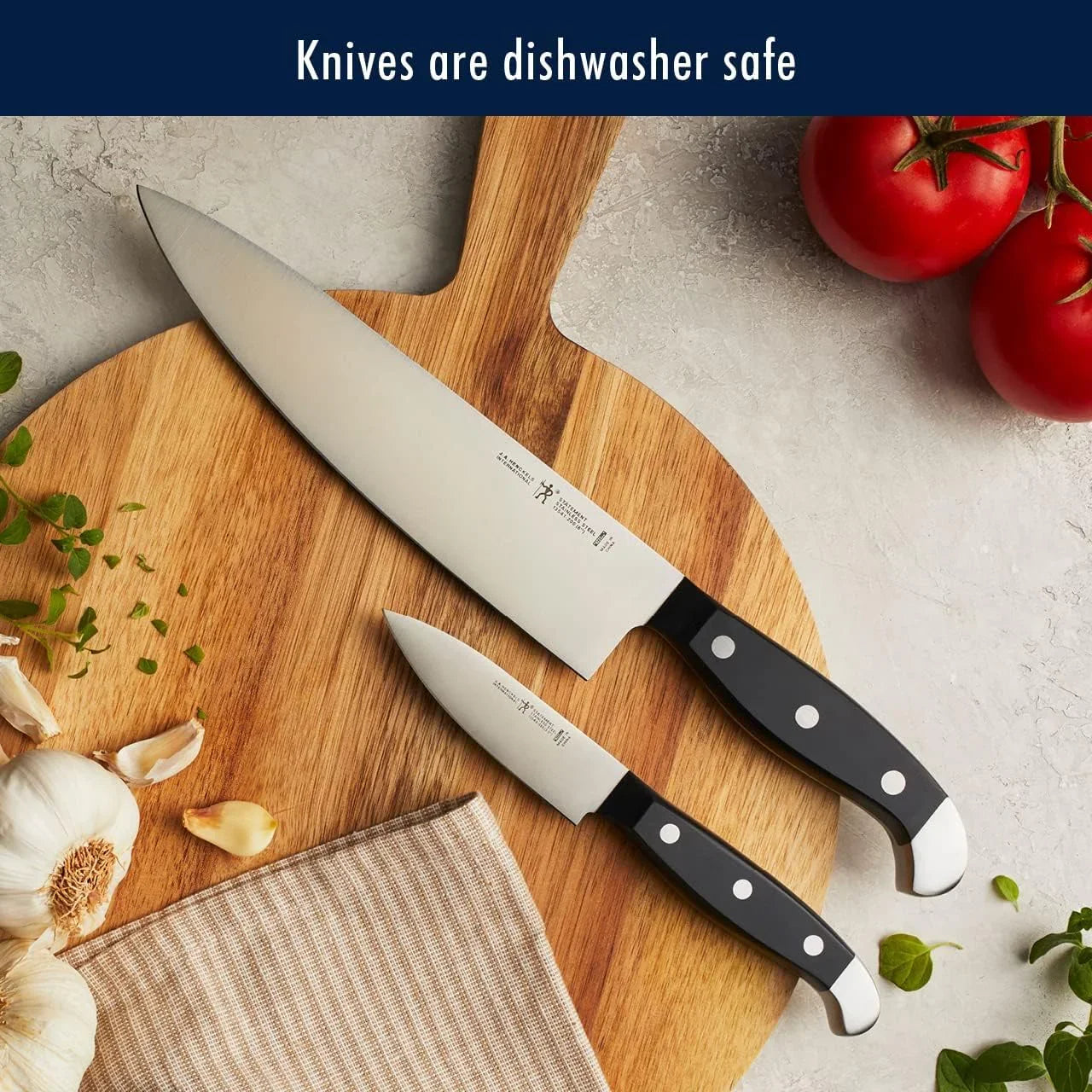 Statement Premium Quality 15-Piece Set with Block, Natural, Razor-Sharp, German Engineered Informed by 100+ Years of Mastery, Lightweight and Strong, Dishwasher Safe