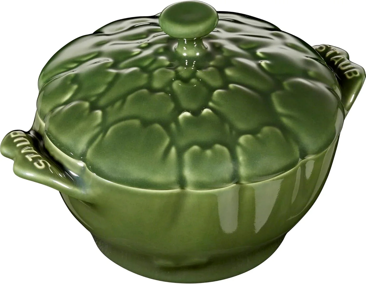 Ceramic Dutch Oven 16-Oz Petite Artichoke Cocotte, Basil