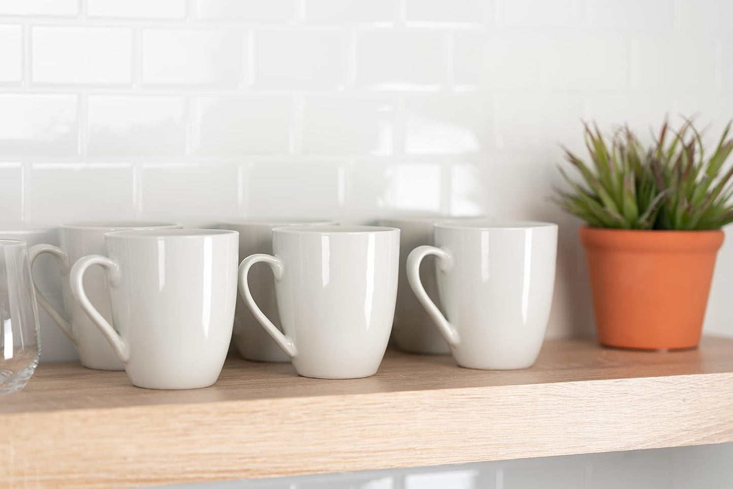 Simply White 12 Oz Mug, Set of 6