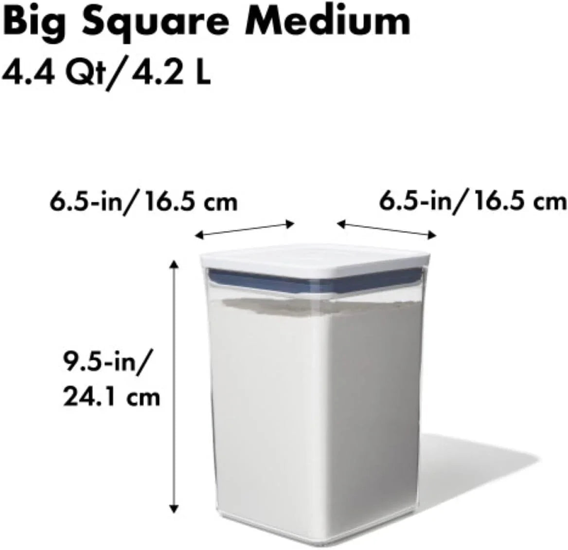 Good Grips POP Container - 4.4 Qt/4.2 L, Airtight Food Storage Containers