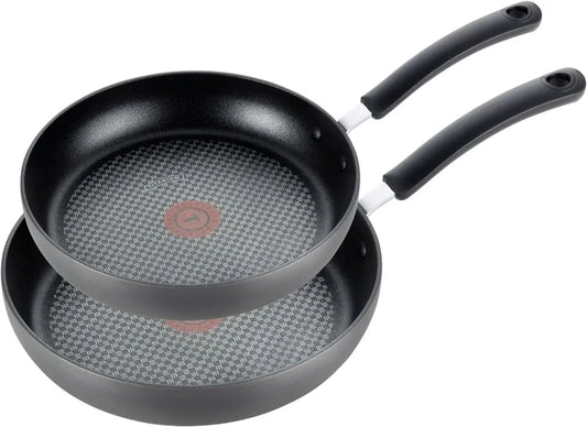 Ultimate Hard Anodized Nonstick Fry Pan Set 2 Piece, 10, 12 Inch, Oven Broiler Safe 400F, Cookware, Pots and Pans Set Non Stick, Kitchen Frying Pans, Cooking Skillets, Dishwasher Safe, Grey