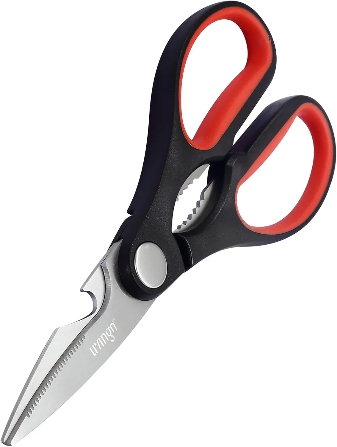 8" Kitchen Scissors All Purpose - 2 Pack Heavy Duty Kitchen Meat Shears, Stainless Steel Multi-Function Food Scissors for Cooking Cutting Chicken, Turkey, Bones, Poultry, Fish, and Vegetables