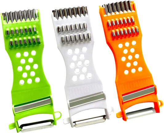 3PCS 5 in 1 Handheld Plastic Multifunction Kitchen Peeler Grater Slicer Tool for Vegetable Cucumber Potato Carrots Cheese Chef Gadgets Tools Fruit Shredder Carving Kit
