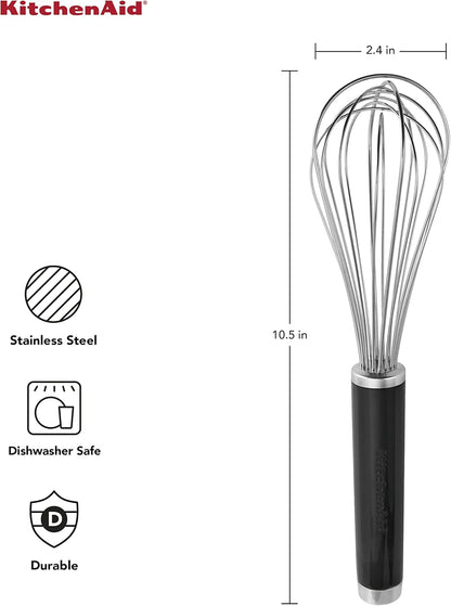 Classic Utility Whisk, 10.5 Inch, Black