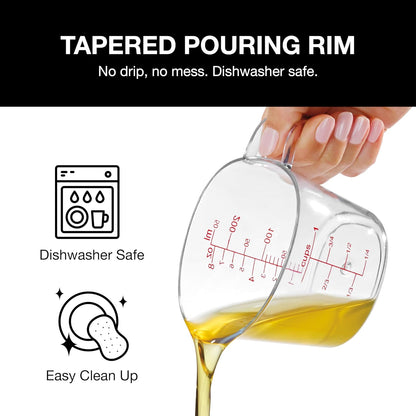 Nesting Liquid Measuring Cups, Clear, 3-Piece, CTG-00-3MC