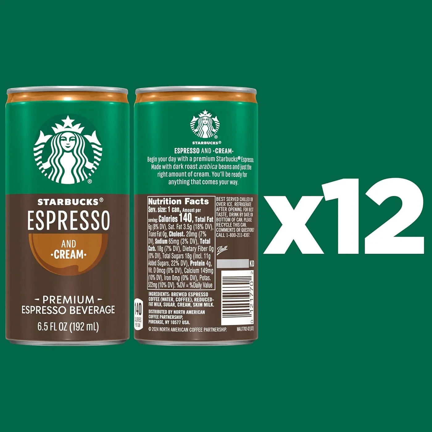 Espresso & Cream, 6.5 Fl Oz Cans (Pack of 12)