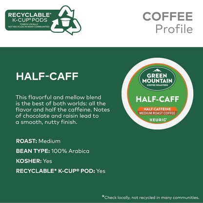 Half Caff Keurig Single-Serve K-Cup Pods, Medium Roast Coffee, 72 Count