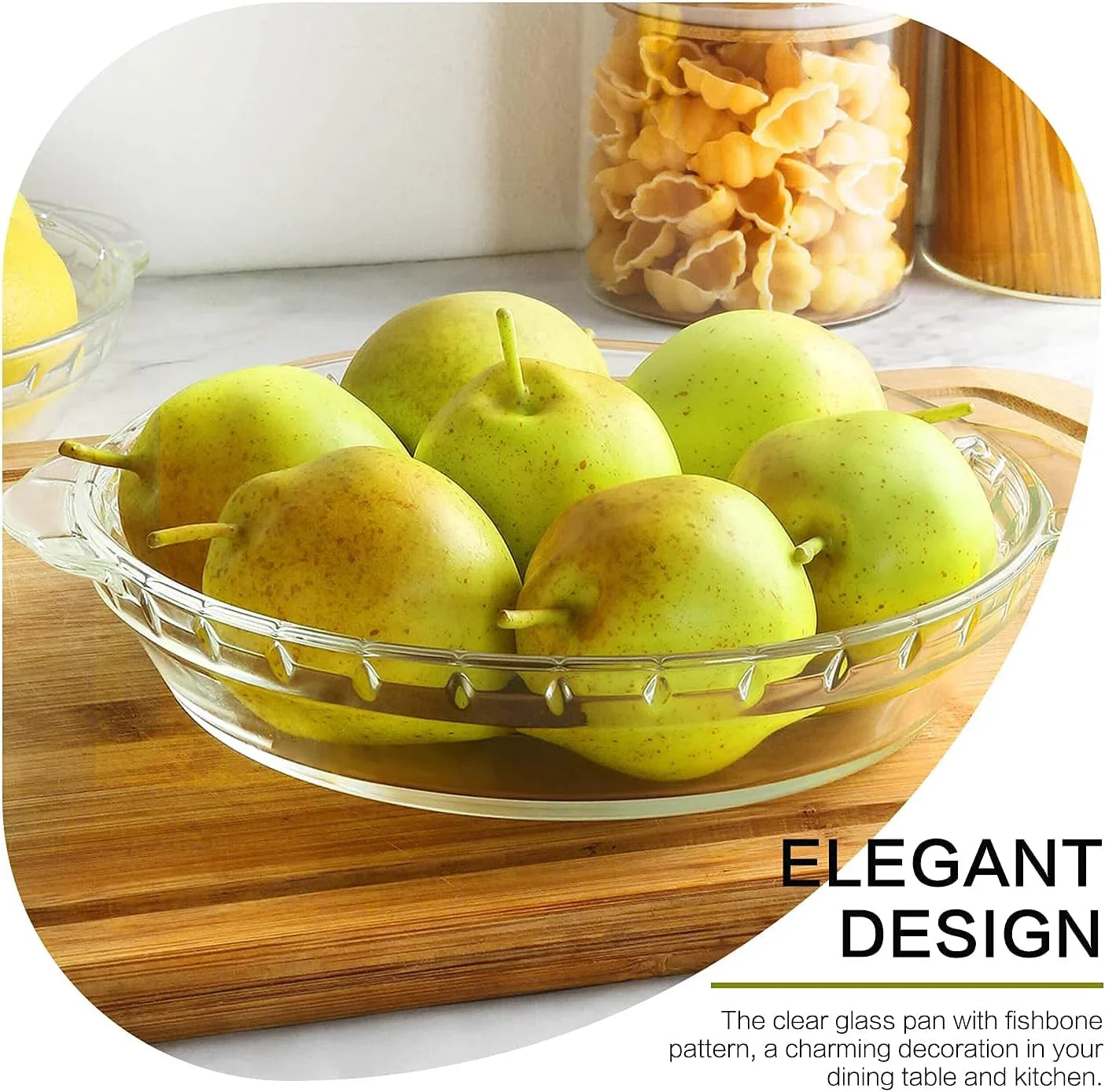 4 Packs Glass Pie Plates,  Deep Pie Pans Set (7"/8"/9"/10"), Pie Baking Dishes with Handles for Baking and Serving, Clear