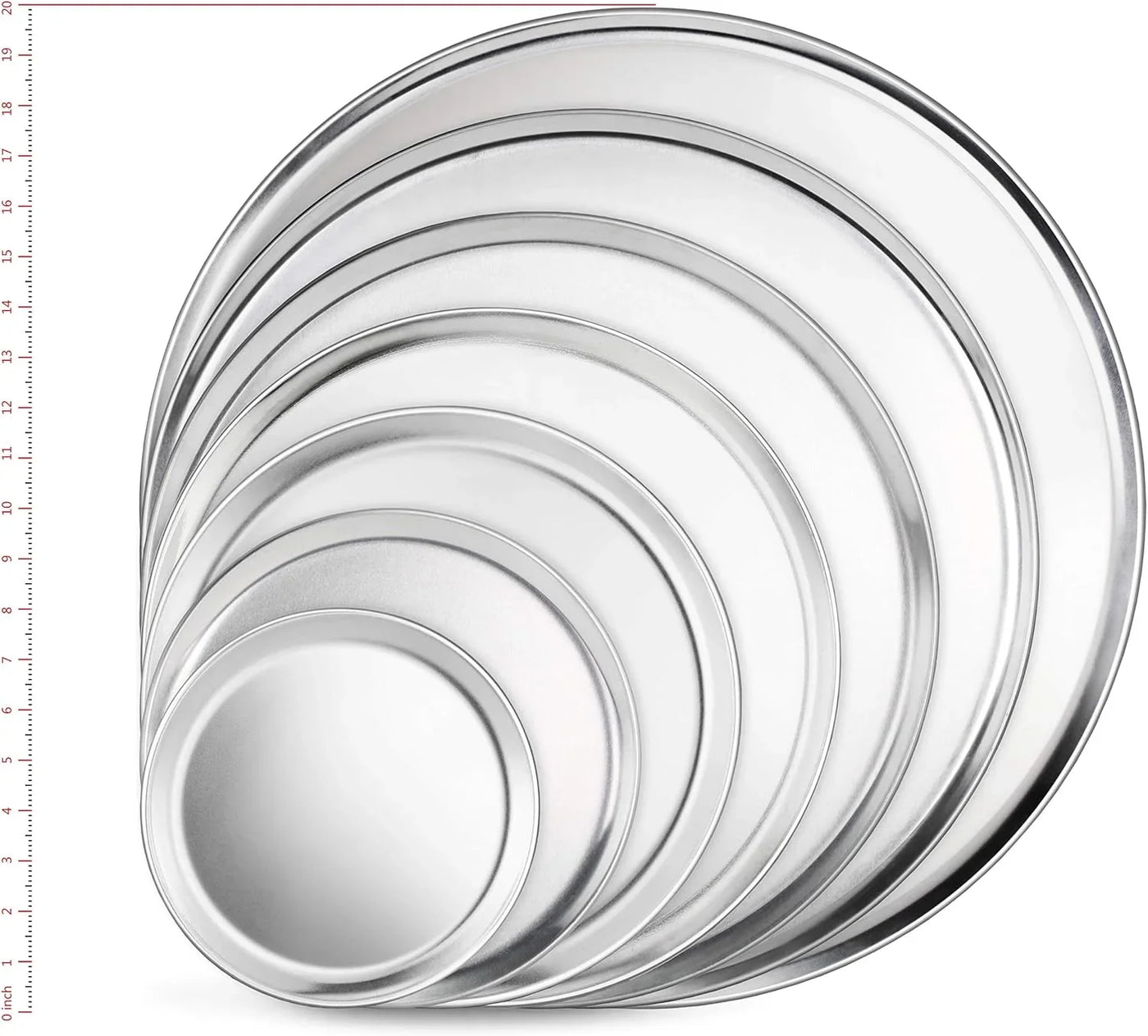 536594 Restaurant-Grade Aluminum Pizza Pan, Baking Tray, Coupe Style, 18-Inch