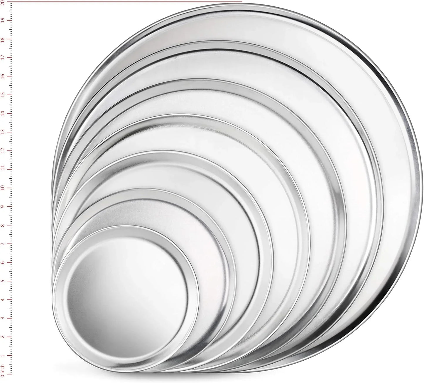 536594 Restaurant-Grade Aluminum Pizza Pan, Baking Tray, Coupe Style, 18-Inch