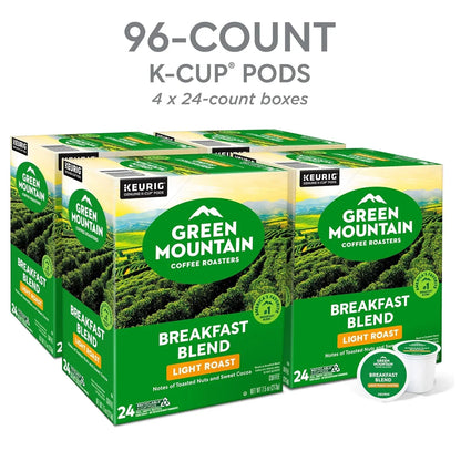 Breakfast Blend Single-Serve Keurig K-Cup Pods, Light Roast Coffee, 96 Count