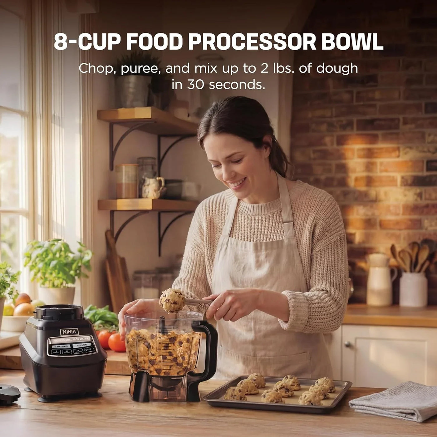 Kitchen System | All-In-One Food Processor & Blender for Smoothies | Includes Pitcher, (2) 16 Oz. To-Go Cups & 8-Cup Bowl | Makes Salsa, Dough, Shakes, & Frozen Drinks | 1500W | Black | BL770