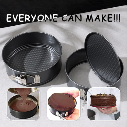 168Pcs Cake Pan Sets for Baking + Cake Decorating Supplies: 3 Non-Stick Springform Pans Set (6, 8, 10 Inches), Icing Tips – Multi-Functional Leak-Proof Cheesecake Pan