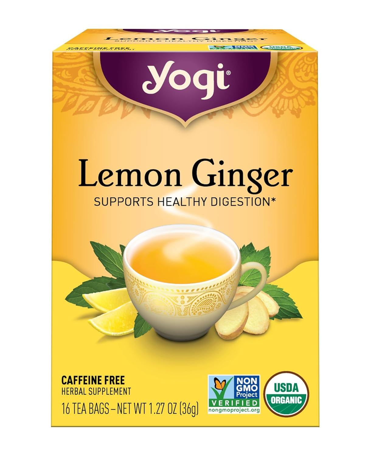 Tea Lemon Ginger Tea Bags, 16 Ct