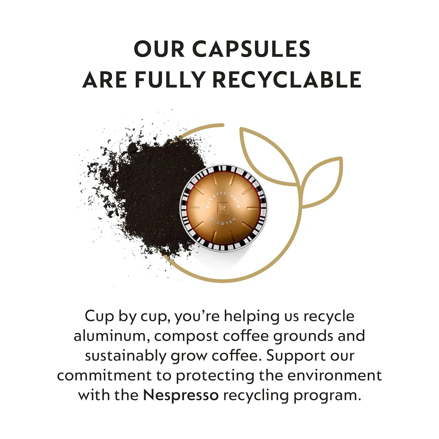 Capsules Vertuo, Melozio Decaffeinato, Medium Roast Espresso, 30-Count Coffee Pods, Brews 7.8 Oz.