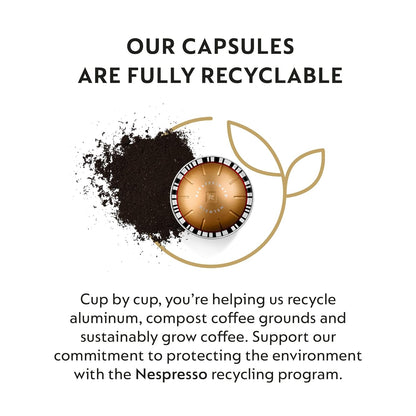 Capsules Vertuo, Melozio Decaffeinato, Medium Roast Espresso, 30-Count Coffee Pods, Brews 7.8 Oz.