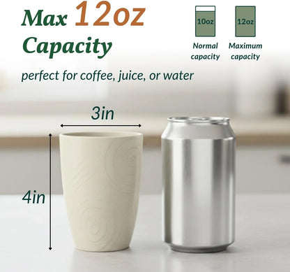Plastic Cups Alternatives Unbreakable Drinking Glasses Wheat Straw Cup Sets for Kitchen Camping Party RV Stackable Water Tumblers Dishwasher Freezer & Microwave Safe 6 PCS (12OZ, Multi)