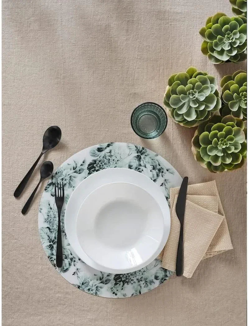 OFTAST Kitchen & Dining, Tempered Opal Glass Classic Deep Dish Plates (20Cm) Pack of 6Pc