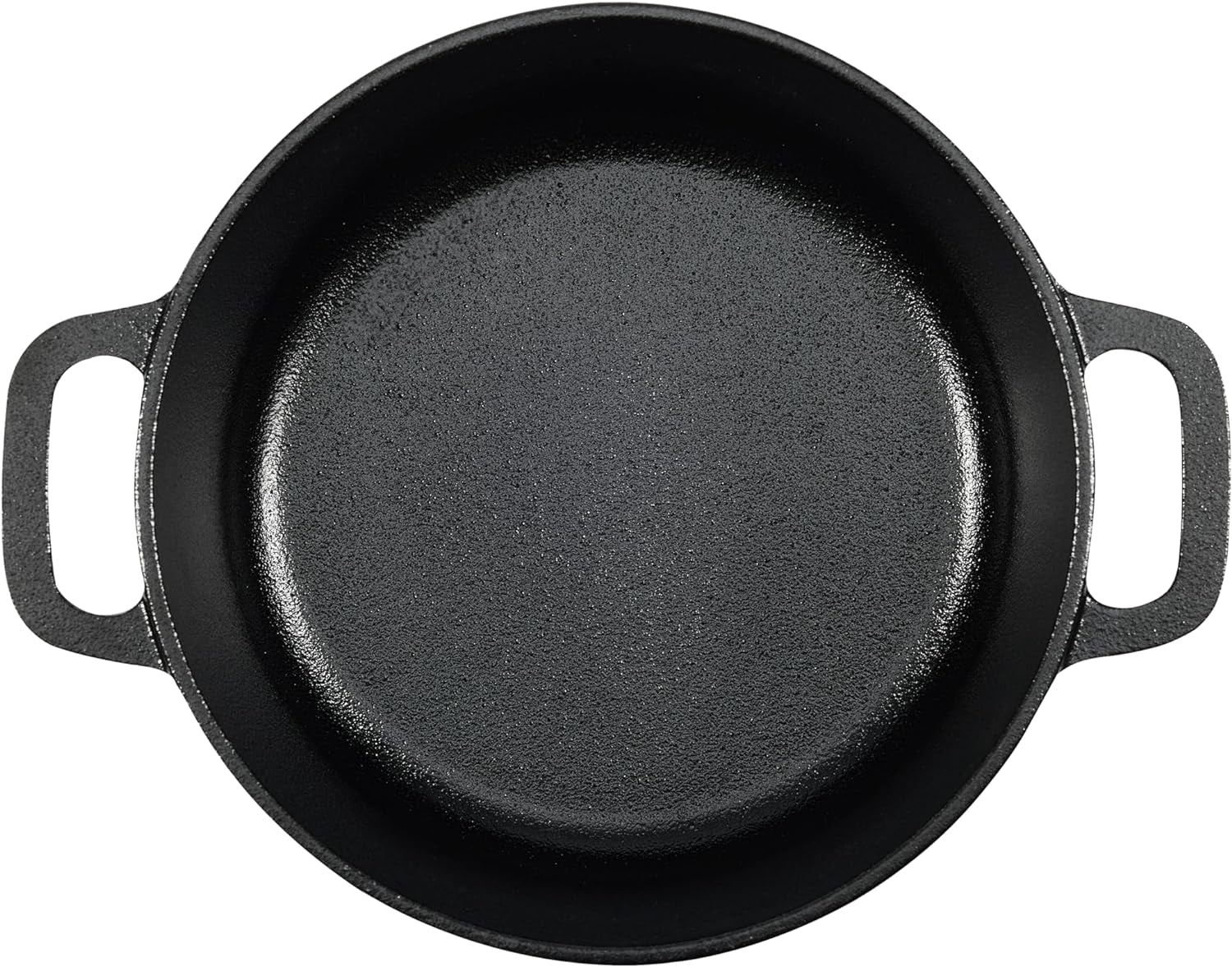 Pre-Seasoned Cast Iron Mini Dutch Oven Pot with Lid and Dual Handles, Oven Safe, 2-Quart, Round, Black