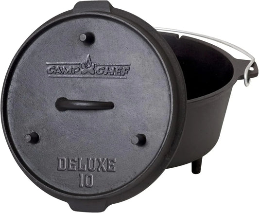 DO10-6 Quart Dutch Oven Pre-Seasoned Cast Iron with Lift Tool and Lid