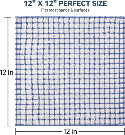 12 Packs Kitchen Dishcloths 12X12 Inches 100% Cotton Kitchen Dish Cloths for Washing Dishes Scrubbing Wash Cloths Dish Towels Sets (Mix Color)