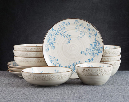 Bella 12 Piece Dinnerware Set, Service for 4, Multicolor